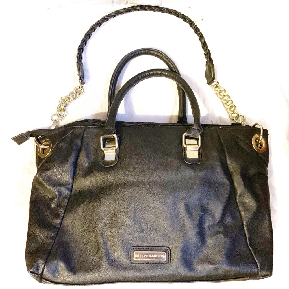 Steve Madden Black and Gold Chain Purse
